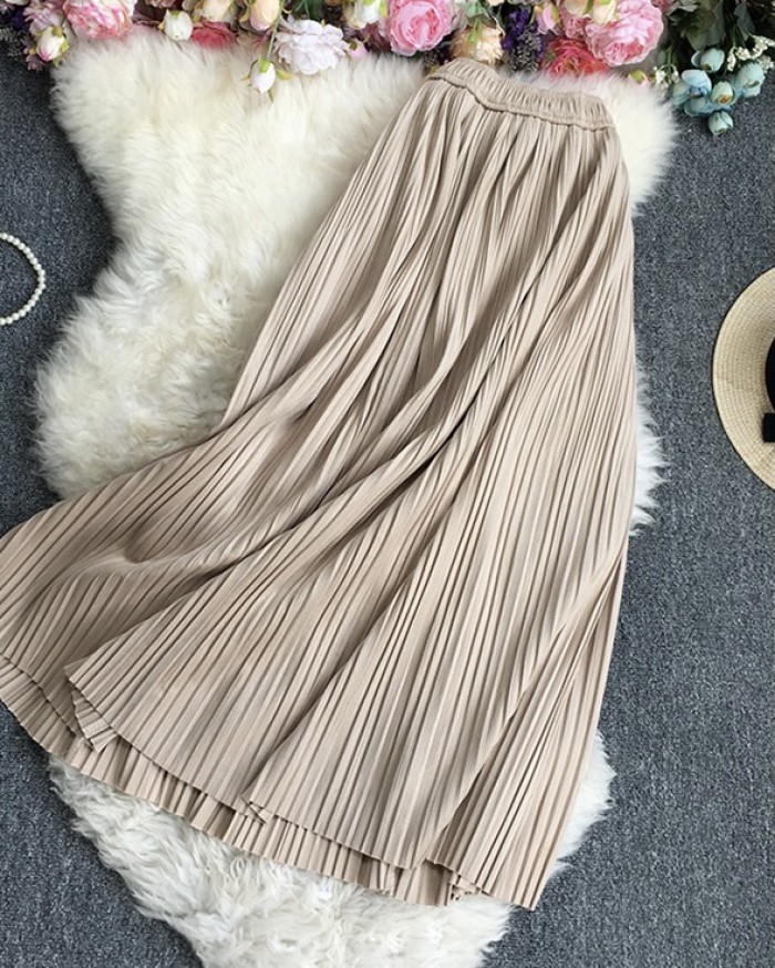 metallic pleated skirt 4xl