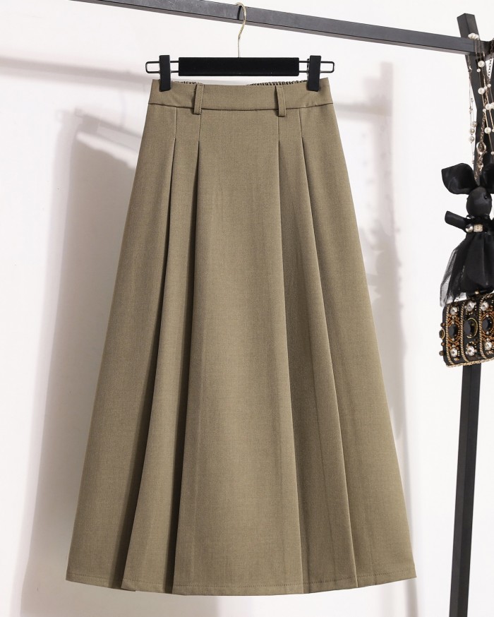 Plus size 2024 khaki skirt 4xl