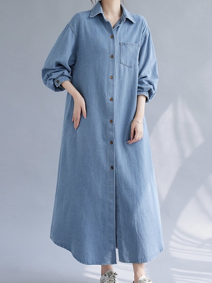 LM+ Denim button dress