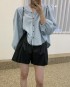 Short denim blouse