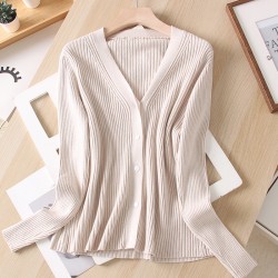 Ribbed knit cardigan