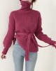 High neck knit pullover