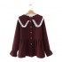 LM+ Lace Trim Collar Blouse