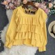 Tiered ruffle blouse