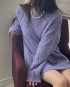 Oversized heart motif knit pullover