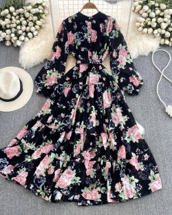 Floral motif dress