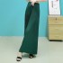 Pleated palazzo pants long