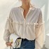 Blouse with ruffle