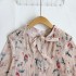 Flower Motif Babydoll Blouse