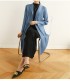 Pleated long single button cardigan