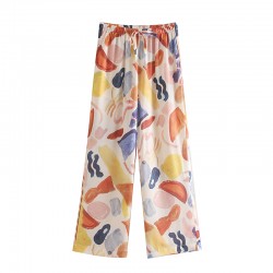 Watercolor Print Pants