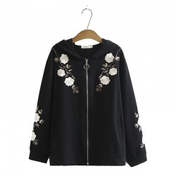 LM+ Floral Zipper Jacket