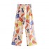 Watercolor Print Pants