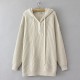 LM+ Hooded knit pullover