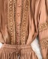 Lace trim blouse and skirt set