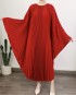 Pleated flare batwing dress