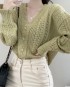 Crotchet knit button cardigan