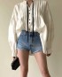 Oversized pleated blouse