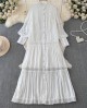 Long lace trim dress