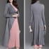 Long pleated open cardigan