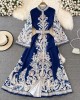 Flare sleeve baroque dress