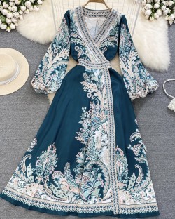 Baroque kimono dress