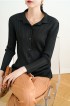 Pleated button blouse