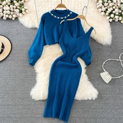 Knit Pullover with Inner Dress