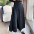 Pleated asymmetrical blouse and skirt set