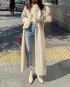 Long knit pullover with slit