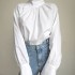 Blouse with back bow