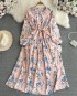 Floral dress with sash