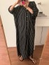 Long stripe button dress