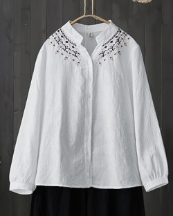 LM+ Embroidery detail blouse