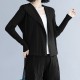 Pleated open cardigan