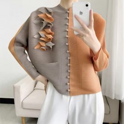 [PREMIUM] Pleated Blouse with Applique