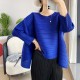 Pleated  asymmetrical blouse