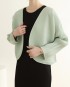 Pleated open cardigan