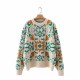 Reflection Motif Knit Pullover