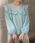 Blouse with ruffle