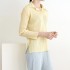 Pleated button blouse