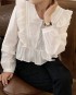 Blouse with ruffle