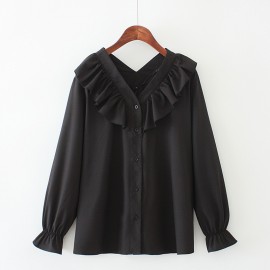 LM+ Frill Collar Blouse