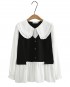 LM+ Combination babydoll blouse