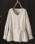 LM+ V-neck blouse