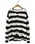 LM+ Stripe V-neck knit pullover