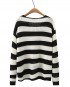 LM+ Stripe V-neck knit pullover