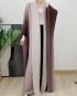 Pleated long ombre cardigan