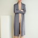 Pleated long waterfall cardigan