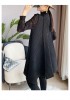 Pleated sheer sleeves tunic and pants set